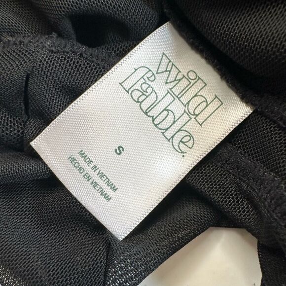 NWOT Wild Fable Women’s Black Sheer Swim Skirt Sarong Cover Wrap Style - Size S - Picture 4 of 6